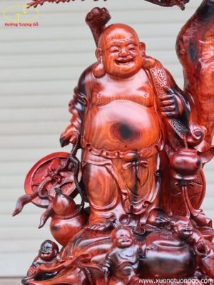 Tượng Di Lặc Tam Tiểu Ngồi Cây Tùng