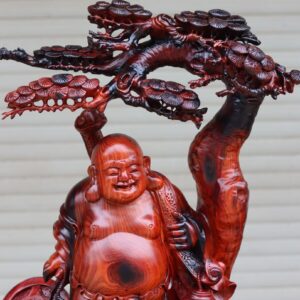 Tượng Di Lặc Tam Tiểu Ngồi Cây Tùng