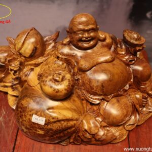 Tượng Phật Di Lặc Ngồi Bao Cành Đào