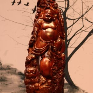 Di Lặc Ngũ Tiểu Đứng Bao Tiền Gỗ Trắc