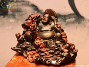 Tượng Di Lặc Hai Tiểu Vác Đào