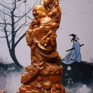 Tượng Phật Di Lặc Ngũ Tiểu Vác Cành Đào Cao 60