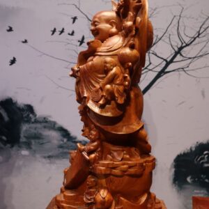 Tượng Phật Di Lặc Ngũ Tiểu Vác Cành Đào Cao 70