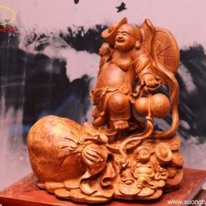 Tượng Phật Di Lặc Tam Tiểu Gỗ Nu