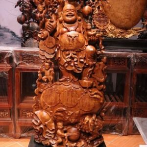 Tượng Phật Di Lặc Ngũ Tiểu Vác Đào Nghê