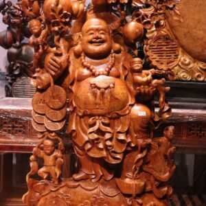 Tượng Phật Di Lặc Ngũ Tiểu Vác Đào Nghê