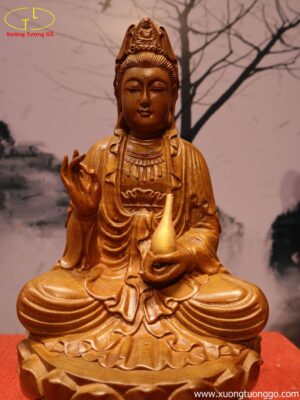 Quan Âm Ngồi Đài Sen Cầm Bình