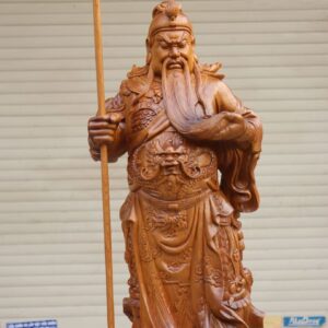 Tượng Quan Công Gỗ Bách Xanh 70
