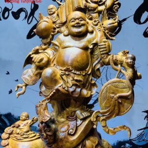 Di Lặc Ngũ Phúc Vác Cành Đào Hương