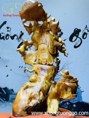 Di Lặc Ngũ Phúc Vác Cành Đào Hương