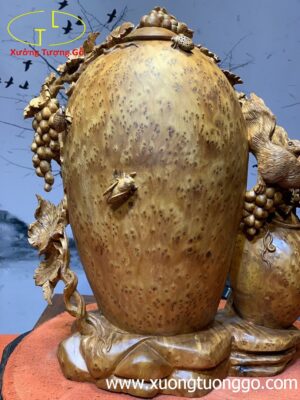 Bình Nho Sóc Gỗ Nu Ngọc Am