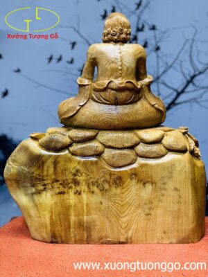 Tượng Đạt Ma Gỗ Nu Ngọc Am