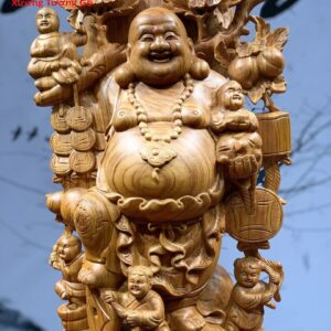 Di Lặc Ngũ Phúc Vác Cành Đào