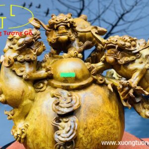Tam Nghê Chấn Chum Tiền Gỗ Nu Hương