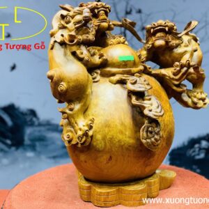 Tam Nghê Chấn Chum Tiền Gỗ Nu Hương