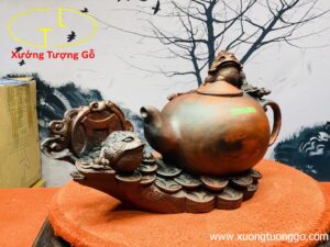 Thiềm Thừ Ấm Trà Gỗ Trắc