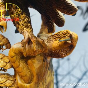 Đại Bàng Săn Mồi Đứng Cây Tùng Gỗ Hương