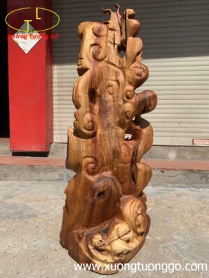 Đạt Ma Đứng Rồng Gỗ Hương Ta