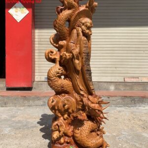 Đạt Ma Đứng Rồng Gỗ Hương Ta