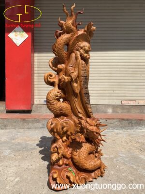Đạt Ma Đứng Rồng Gỗ Hương Ta