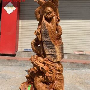 Đạt Ma Đứng Rồng Gỗ Hương Ta