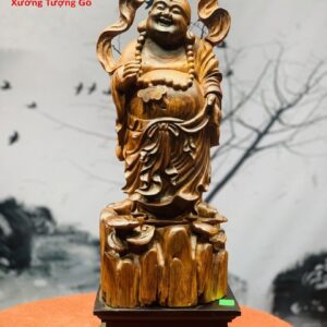 Di Lặc Đứng Nấm Gỗ Cẩm