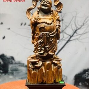 Di Lặc Đứng Nấm Gỗ Cẩm