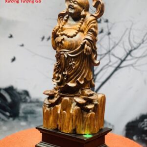 Di Lặc Đứng Nấm Gỗ Cẩm