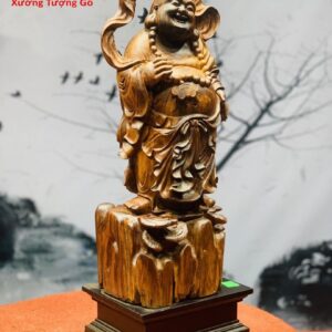 Di Lặc Đứng Nấm Gỗ Cẩm