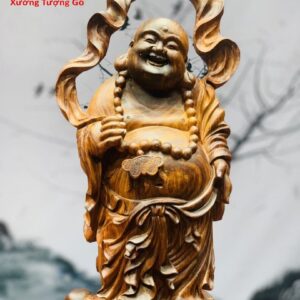 Di Lặc Đứng Nấm Gỗ Cẩm