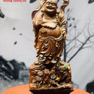 Di Lặc Đứng Hoa Gỗ Cẩm