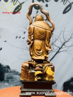 Di Lặc Đứng Hoa Gỗ Cẩm