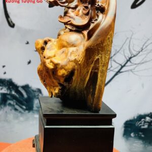 Tượng Đạt Ma Múa Võ Gỗ Nu Hương