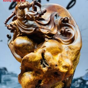 Tượng Đạt Ma Múa Võ Gỗ Nu Hương