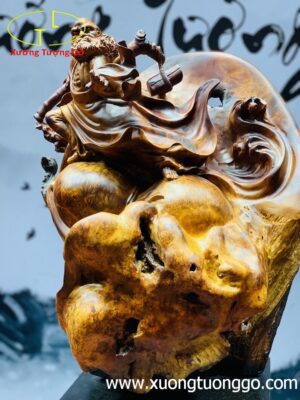 Tượng Đạt Ma Múa Võ Gỗ Nu Hương
