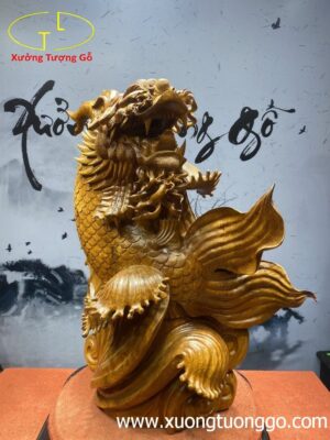 Cá Chép hóa Rồng Gỗ Hương Ta