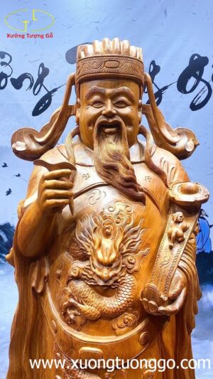 Tượng thần tài gỗ hương.