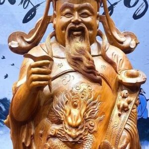 Tượng thần tài gỗ hương.
