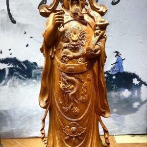 Tượng thần tài gỗ hương.