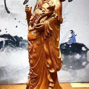 Tượng thần tài gỗ hương.