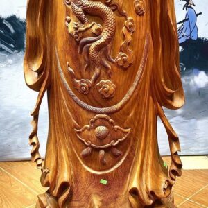 Tượng thần tài gỗ hương.