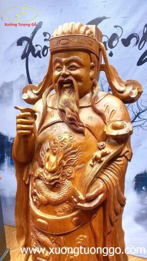 Tượng thần tài gỗ hương.