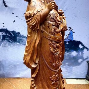 Tượng thần tài gỗ hương.