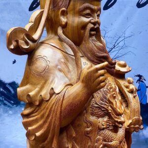 Tượng thần tài gỗ hương.