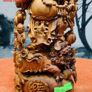 Di Lặc ngũ phúc gỗ sưa.