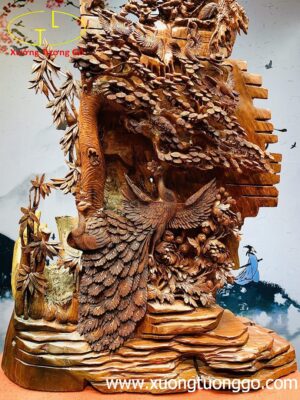 Phu thê viên mãn gỗ cẩm.