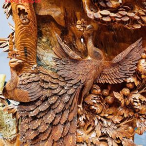 Phu thê viên mãn gỗ cẩm.