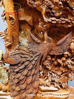 Phu thê viên mãn gỗ cẩm.