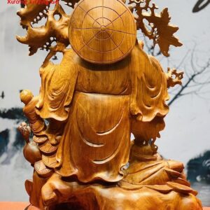 Di lặc tam tiểu vác đào đứng bao tiền.