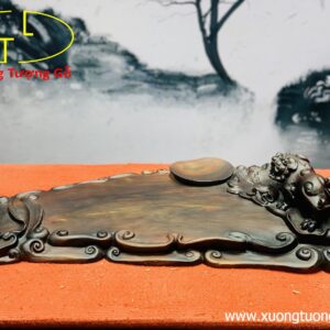 Khay trà nhị nghê gỗ trắc.